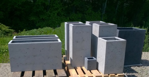 Donica H51x31x31cm z betonu architektonicznego bez wkładu