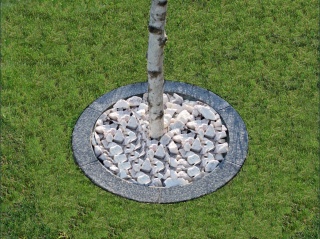 Obrzeża do drzew antracytowe z fugą- śr.50cm