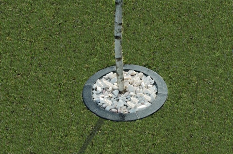 Obrzeża do drzew z fugami- czarne, śr. 50cm