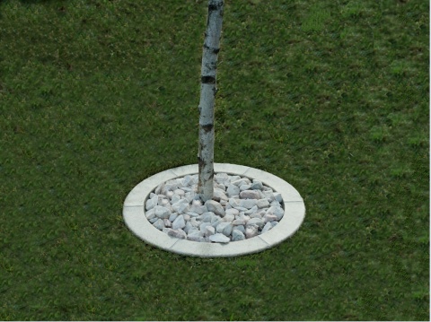 Obrzeża trawnikowe- beżowe z fugą