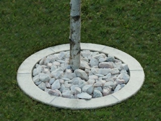 Obrzeża trawnikowe- beżowe z fugą