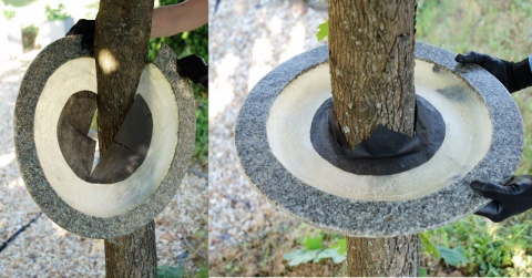 Obrzeża do drzew z fugami- czarne, śr. 50cm