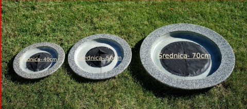 Obrzeża trawnikowe do drzew śr.50cm- szary granit